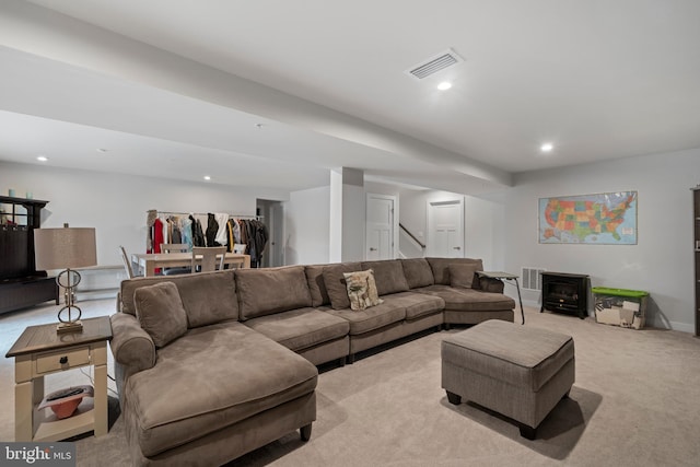 view of carpeted living room