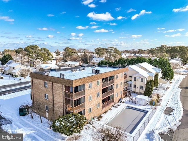 view of snowy aerial view