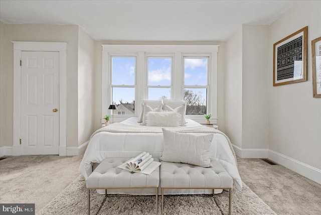 view of carpeted bedroom