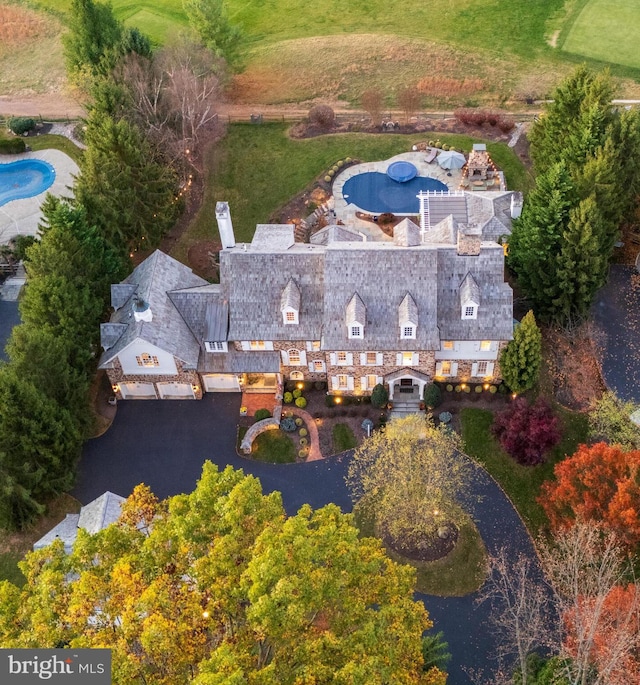 birds eye view of property