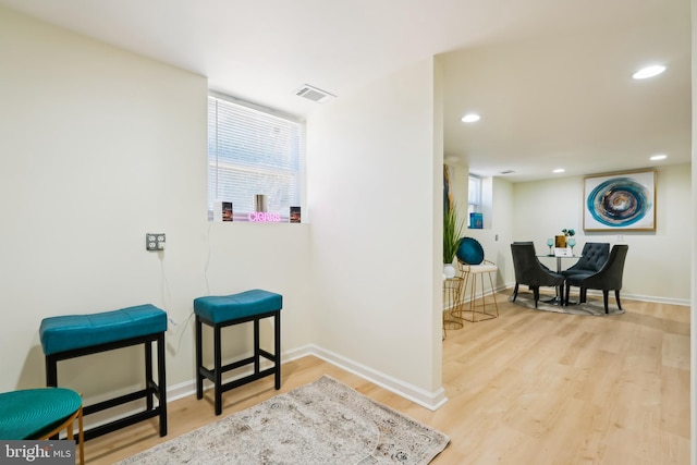 interior space featuring light wood-type flooring