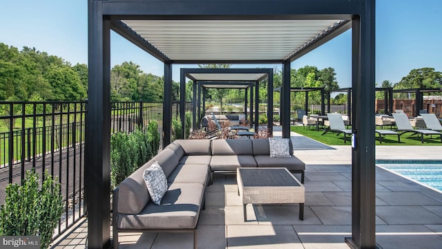 view of patio / terrace featuring an outdoor hangout area