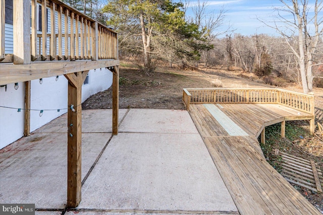 view of patio / terrace with a deck