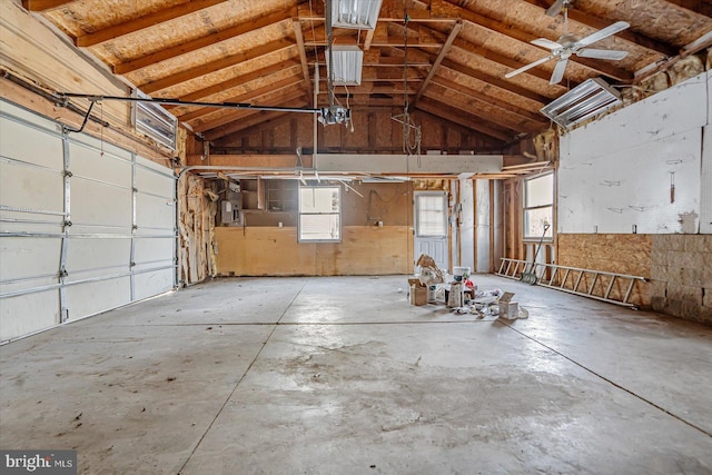 garage featuring electric panel