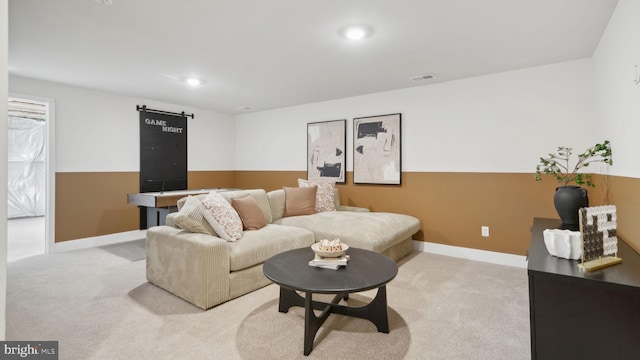 view of carpeted living room