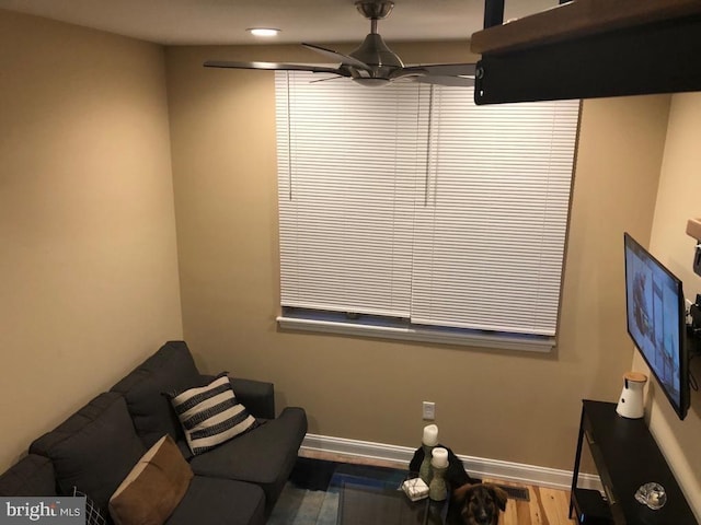 living room featuring hardwood / wood-style floors