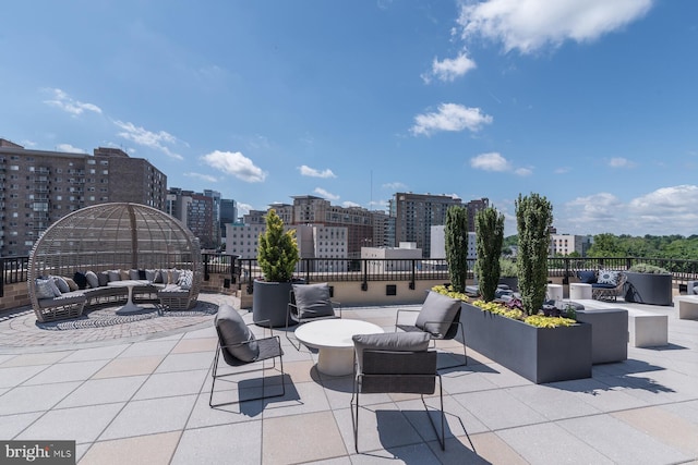 view of patio with outdoor lounge area