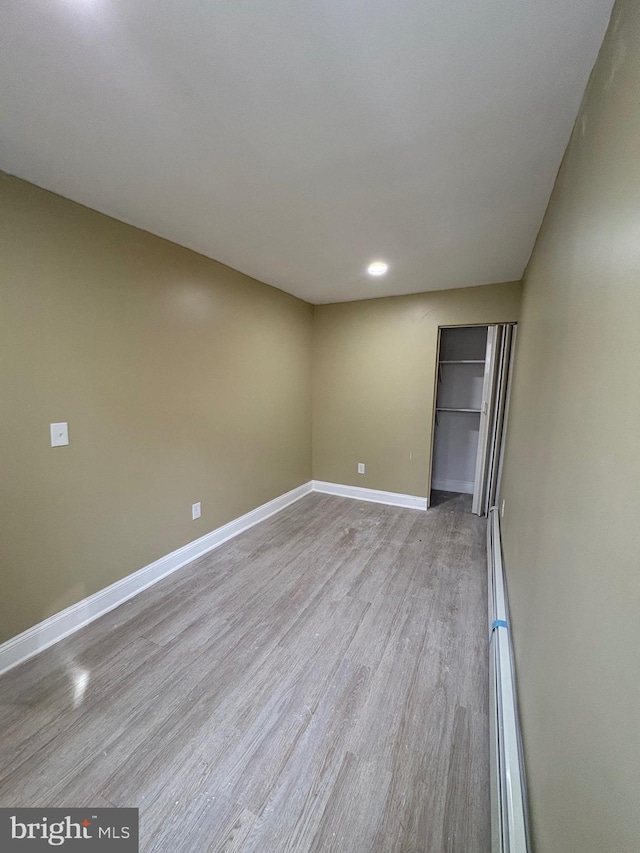 unfurnished bedroom featuring light hardwood / wood-style flooring