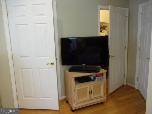 interior space with light hardwood / wood-style floors