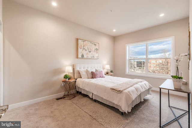 bedroom with carpet floors