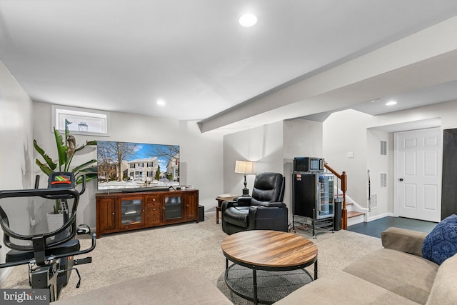 view of carpeted living room