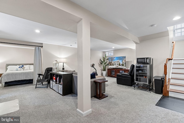 view of carpeted living room