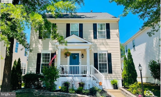 view of colonial home