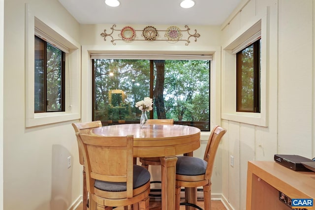 view of dining area