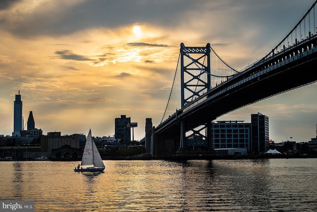 view of city featuring a water view