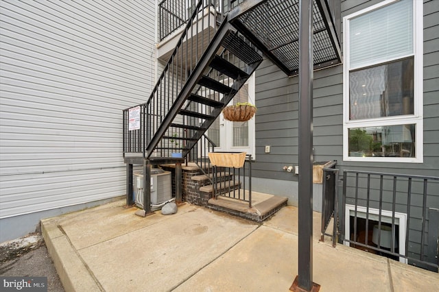 view of patio / terrace with central air condition unit