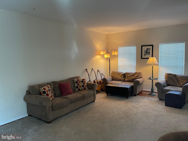 view of carpeted living room