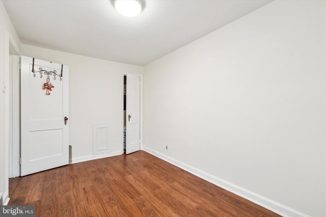 unfurnished bedroom featuring hardwood / wood-style floors