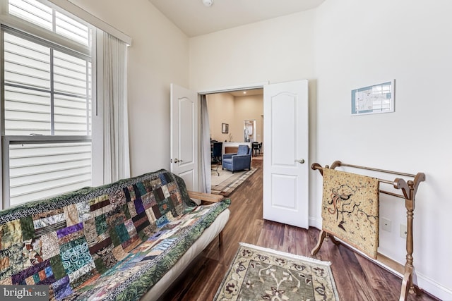 interior space featuring dark hardwood / wood-style floors