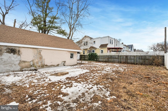 view of snowy yard