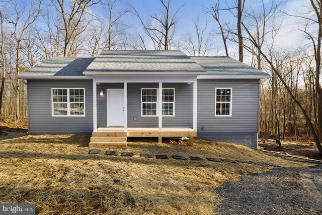 view of front of home with covered porch