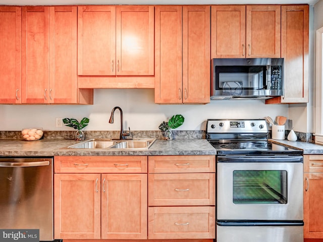 kitchen featuring sink and appliances with stainless steel finishes