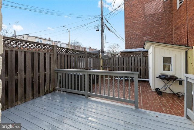 view of wooden deck