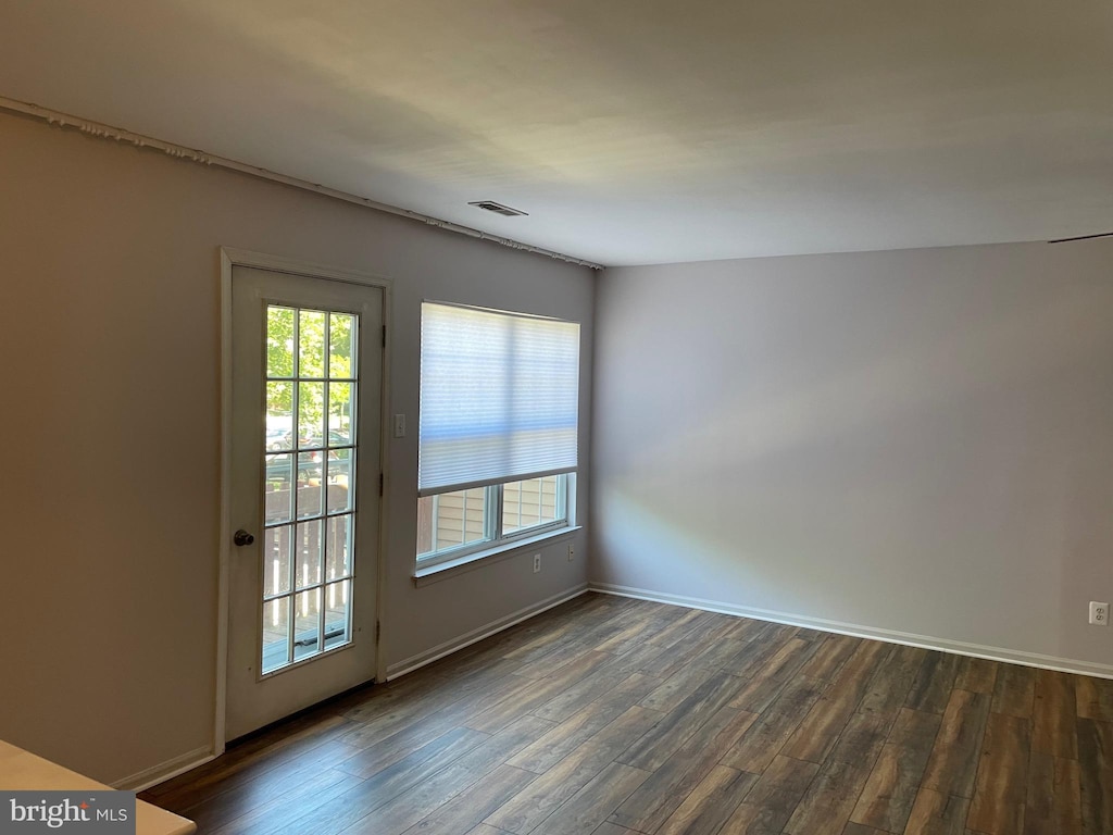 interior space featuring dark hardwood / wood-style floors