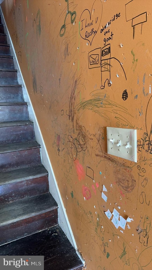 view of stairway