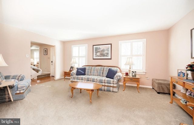 view of carpeted living room