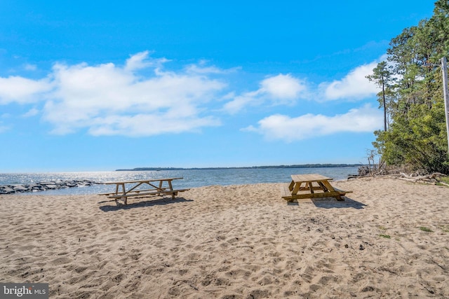 water view featuring a view of the beach