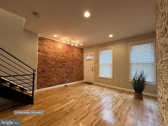 entrance foyer featuring light hardwood / wood-style flooring