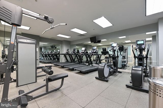 view of workout area