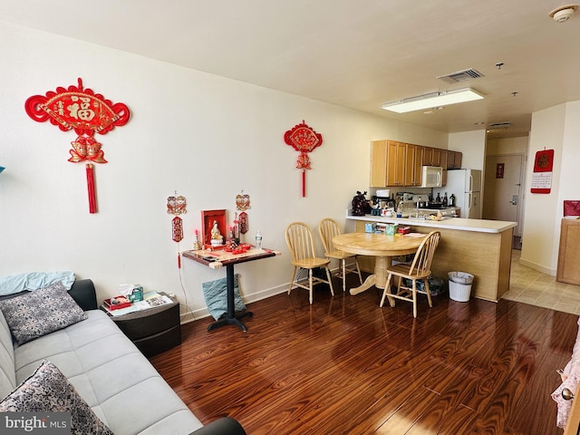 interior space featuring dark hardwood / wood-style floors