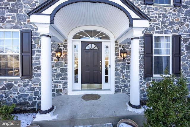 view of doorway to property