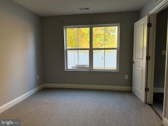 view of carpeted empty room