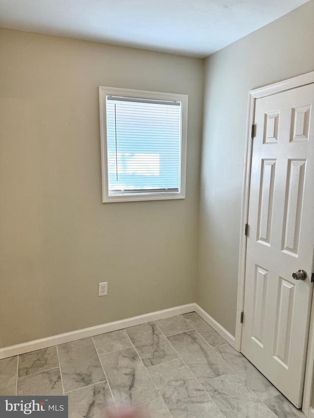 view of spare room