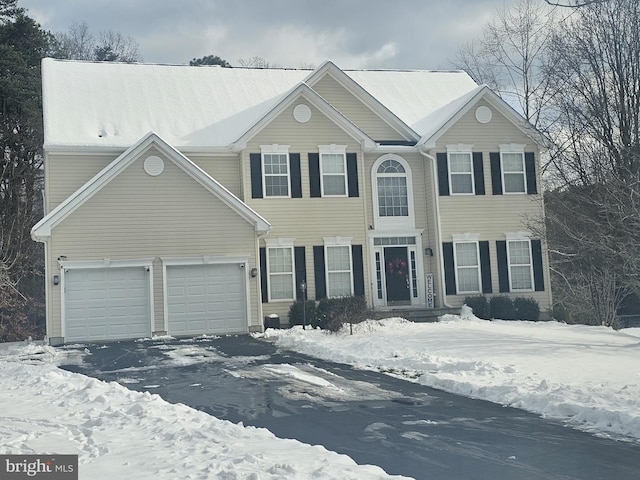 view of front facade with a garage