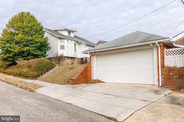 view of home's exterior featuring a garage