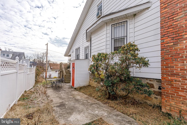 view of home's exterior with a patio