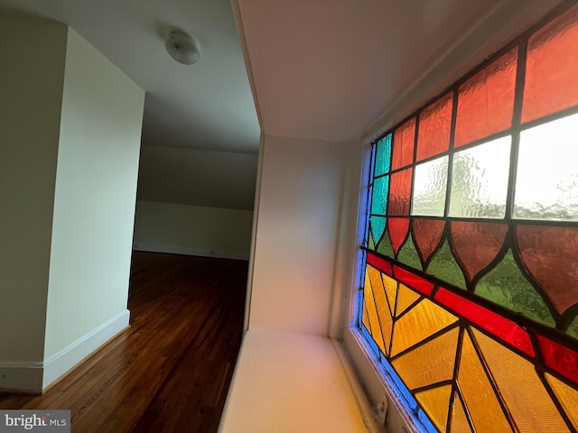 hallway featuring hardwood / wood-style floors