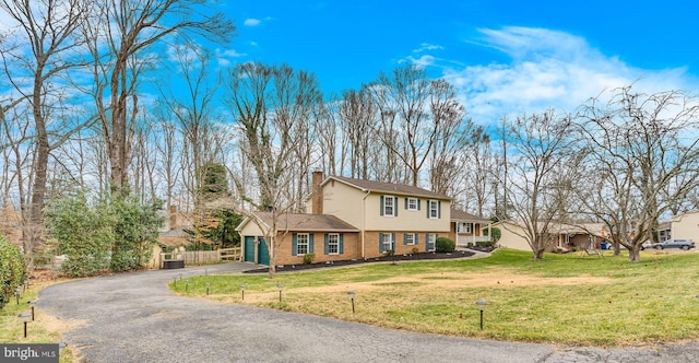 view of front of house with a front yard