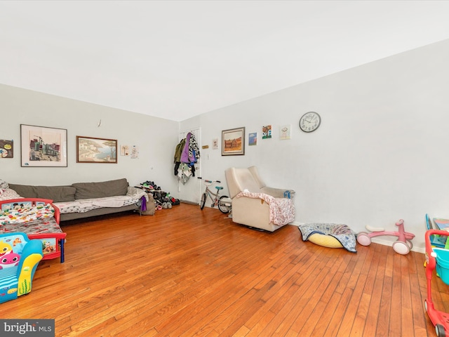 rec room featuring light hardwood / wood-style floors