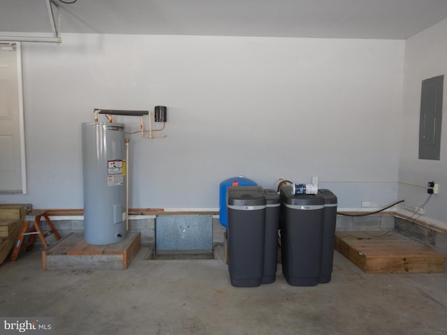 utilities with electric water heater and electric panel