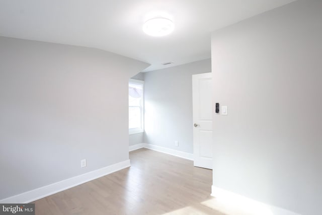 empty room featuring light hardwood / wood-style flooring