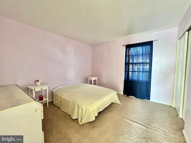 bedroom with carpet