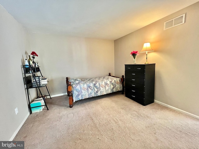 bedroom with carpet floors