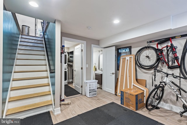 interior space featuring light hardwood / wood-style flooring