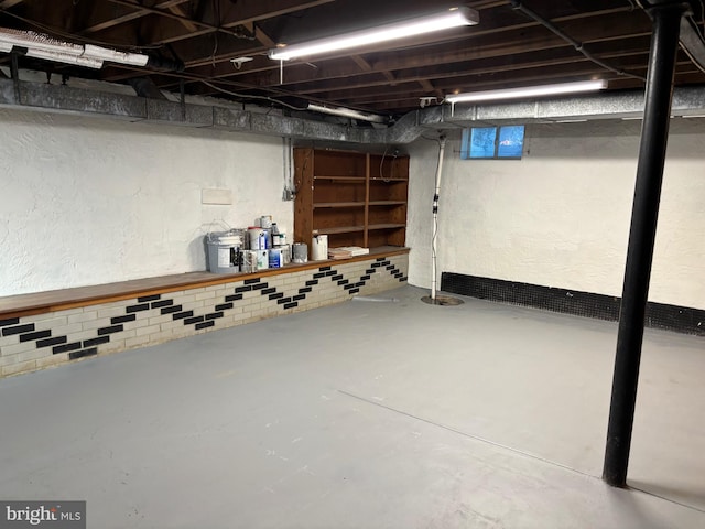 view of basement