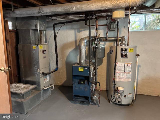 utilities featuring gas water heater